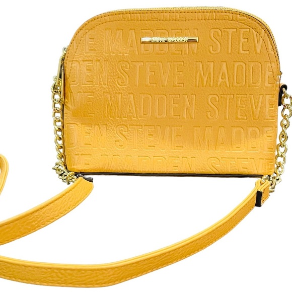 Steve Madden Mustard Yellow Small Cross Body Purse Bag Vegan Spring Sunmer - Picture 3 of 7